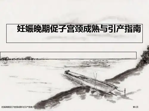 妊娠晚期促子宫颈成熟与引产指南
