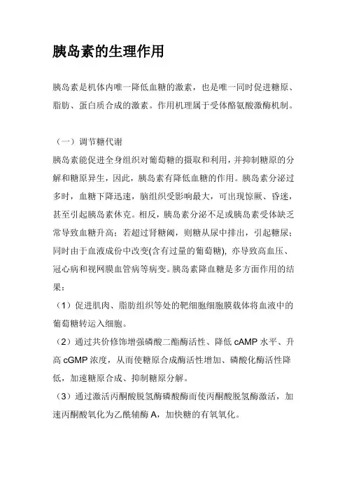 胰岛素用法