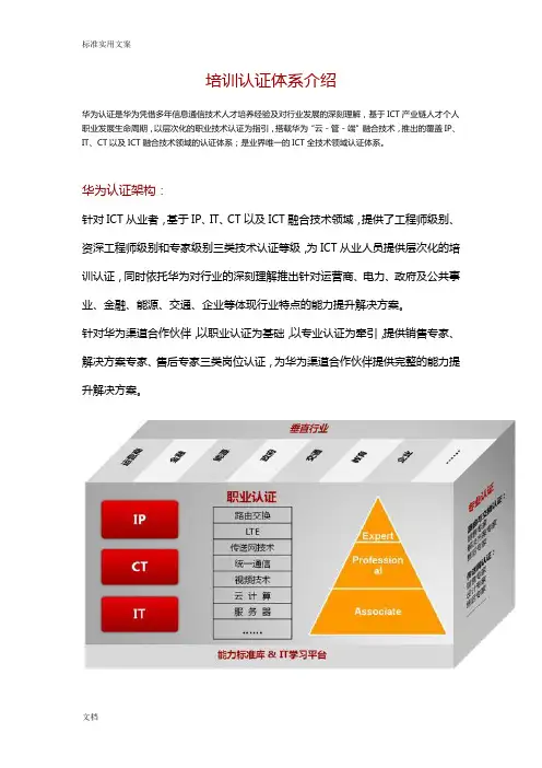 华为培训认证体系介绍