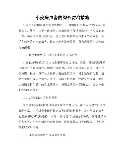 小麦病虫害的综合防治措施