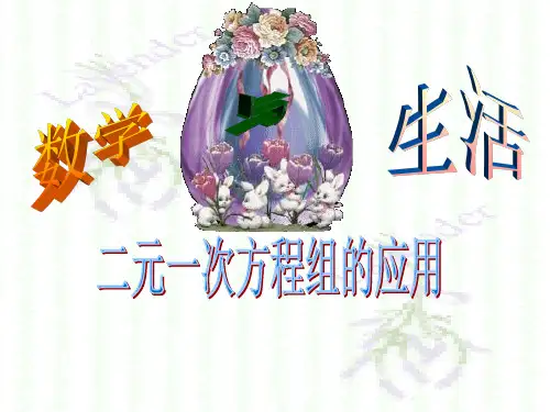 《二元一次方程组解决实际问题》课件 2022年人教版省一等奖PPT