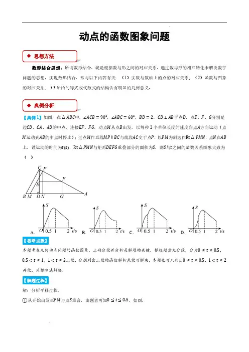 动点的函数图象问题(压轴题专项讲练)—2024-2025学年九年级数学上册压轴题专项(沪科版原卷版)