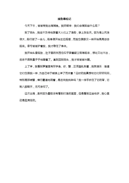 捕鱼晕船记