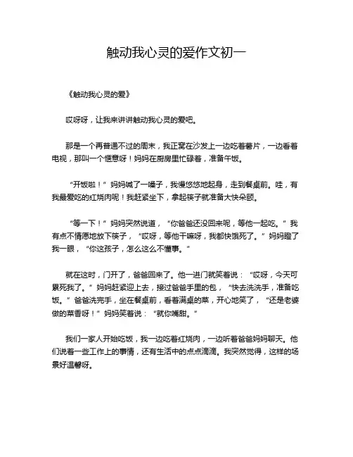 触动我心灵的爱作文初一