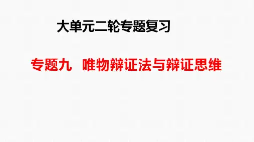 专题九 课时1 唯物辩证法的总特征-高考政治二轮专题复习课件(统编版)