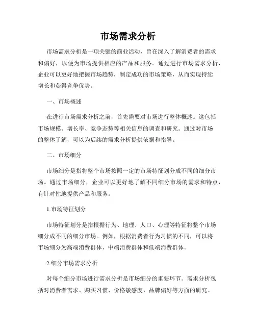 市场需求分析
