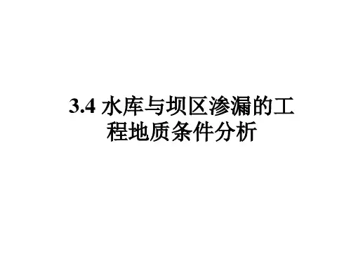 3.4水库与坝区渗漏的工程地质条件分析-华电