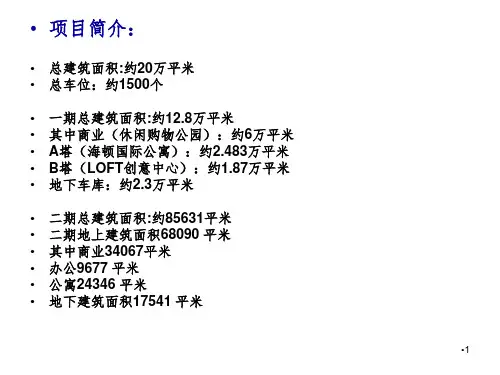 广益哥伦布广场简介及市调分析PPT演示课件