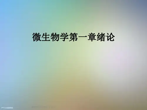 微生物学第一章绪论