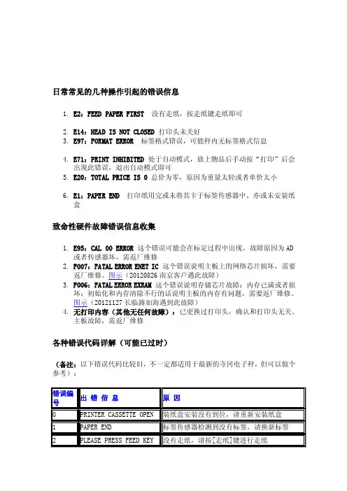 寺岗称报错汇总[整理]