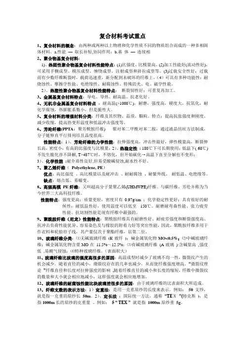 复合材料考点总结