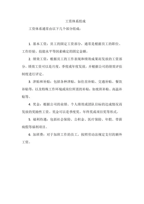 工资体系组成