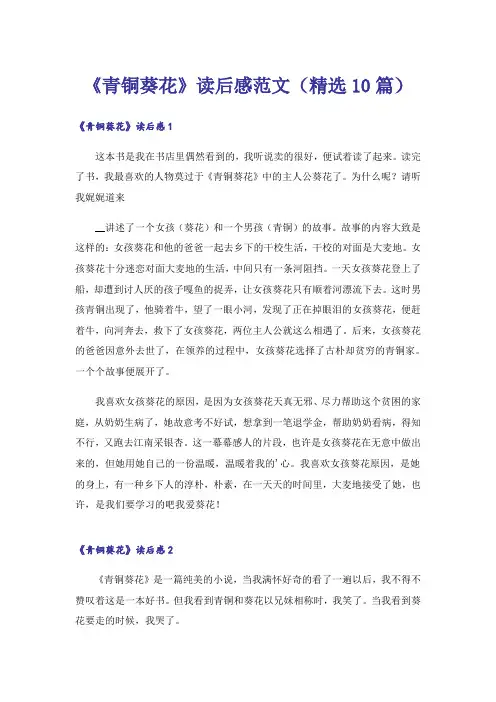 《青铜葵花》读后感范文(精选10篇)