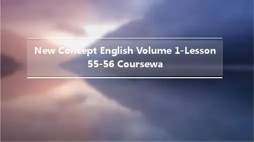 新概念英语第一册-55-56课课件