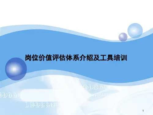 岗位价值评估体系培训及工具介绍