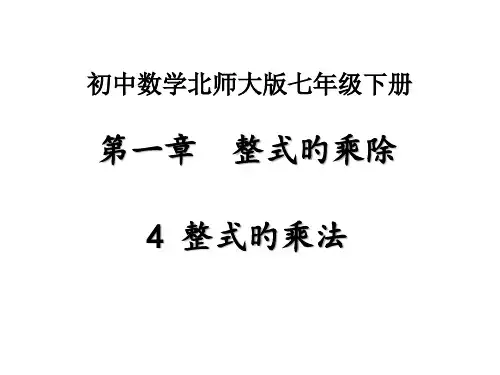 《整式的乘法》市公开课获奖课件省名师示范课获奖课件