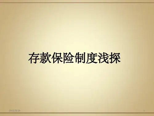 《存款保险制度探析》PPT课件
