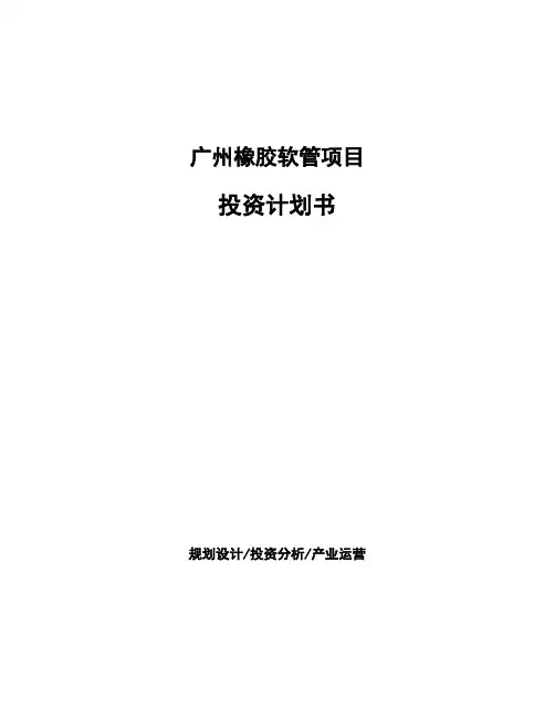 广州橡胶软管项目投资计划书