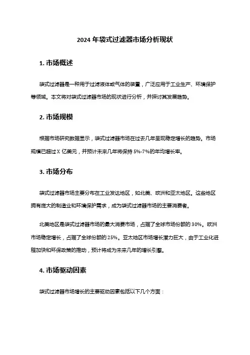 2024年袋式过滤器市场分析现状