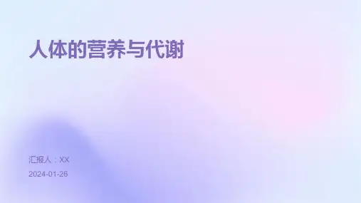 人体的营养与代谢