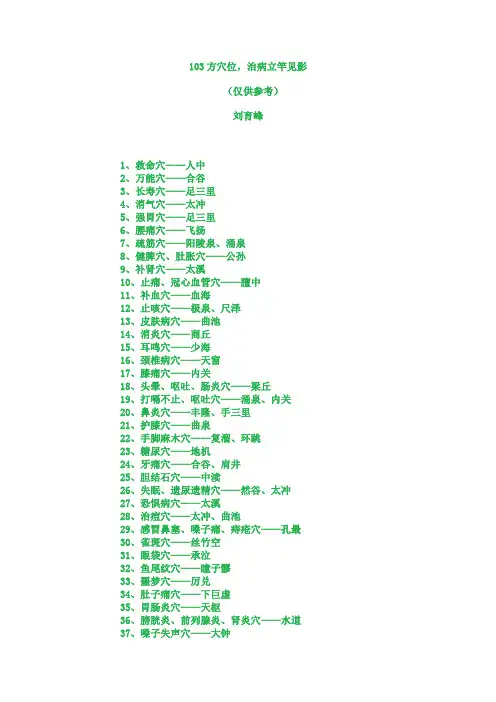 103方穴位