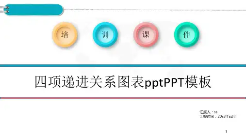四项递进关系图表pptppt通用模板