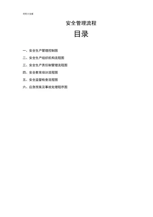 安全管理流程图