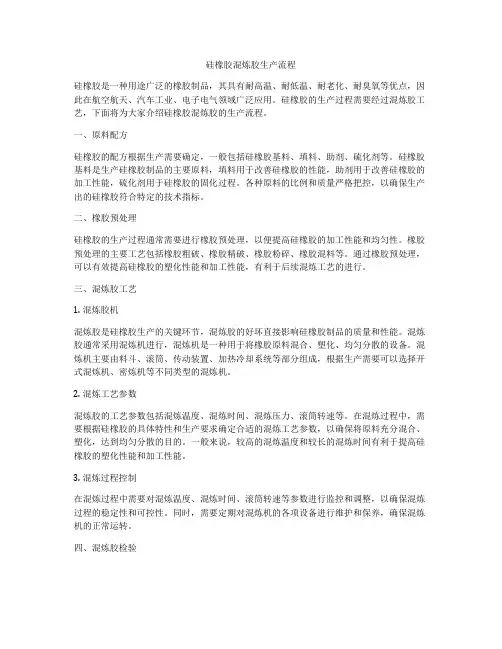 硅橡胶混炼胶生产流程