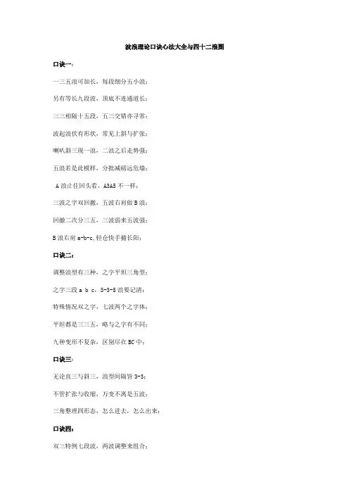 波浪理论口诀心法大全与四十二浪图.