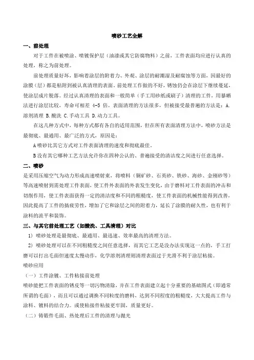 喷砂工艺全解