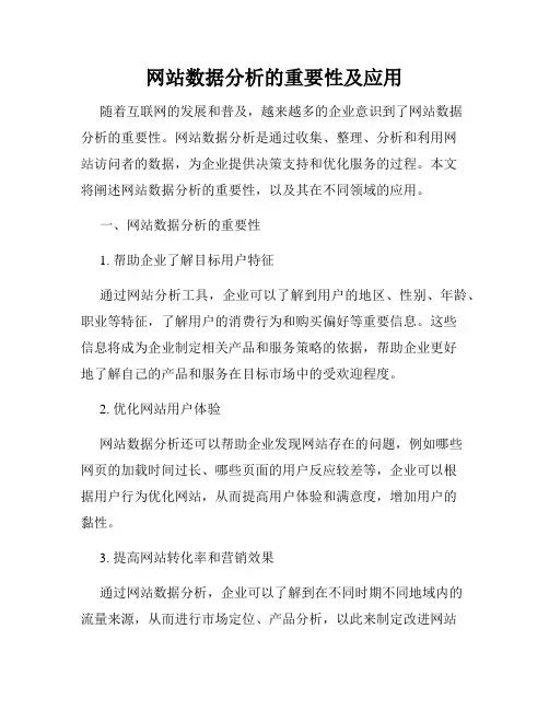 网站数据分析的重要性及应用