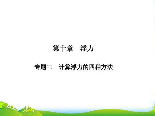 人教八年级物理下册专题三 计算浮力的四种方法