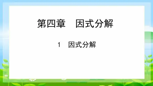 因式分解课件 2023—2024学年北师大版数学八年级下册