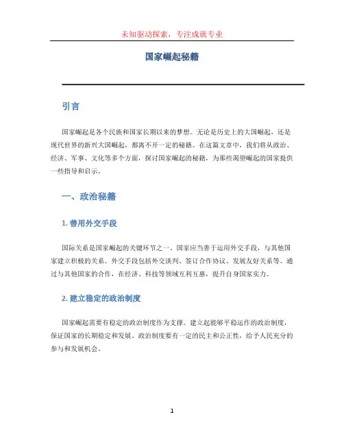 国家崛起秘籍 (2)