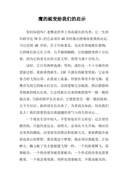 鹰的蜕变