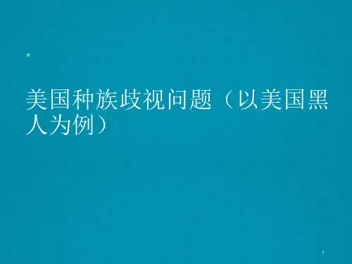 美国种族歧视ppt课件