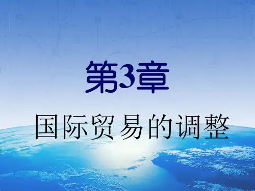 第三章国际贸易的调整