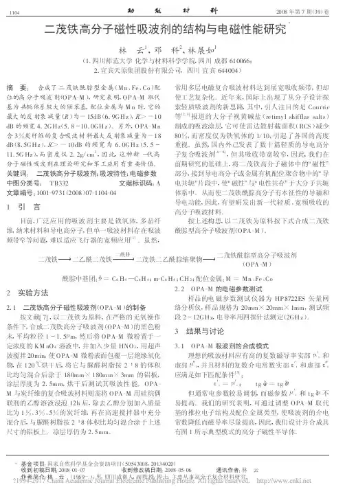 二茂铁高分子磁性吸波剂的结构与电磁性能研究