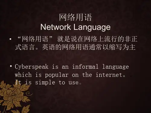 网络语言ppt