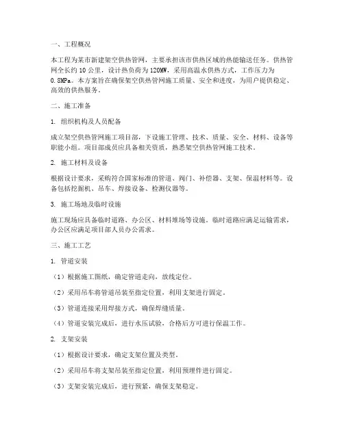 架空供热管网工程施工方案