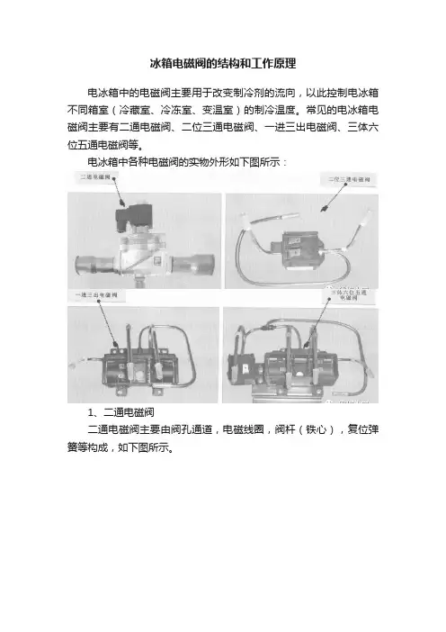 冰箱电磁阀的结构和工作原理