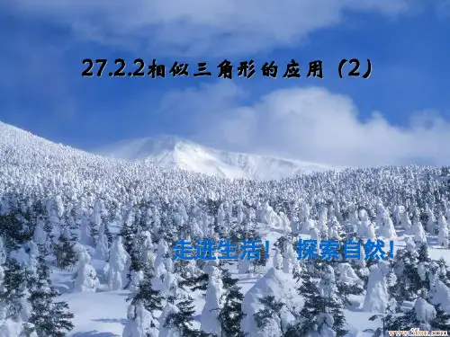 人教版九年级数学下册第二十七章《相似三角形应用举例》优质公开课课件