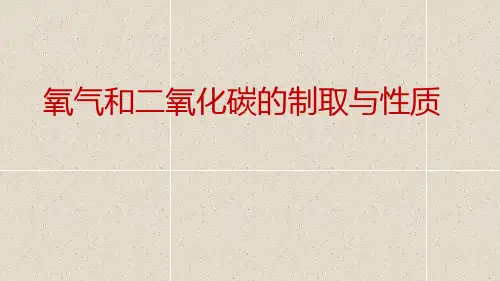 人教版初中化学九年级氧气和二氧化碳的制取和性质专题复习(共29张PPT)