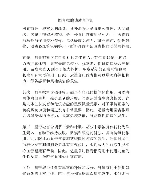 圆青椒的功效与作用