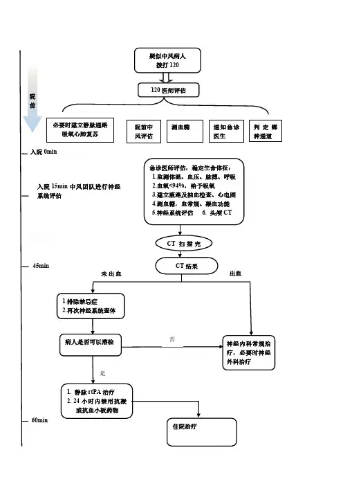 脑卒中绿色通道流程图