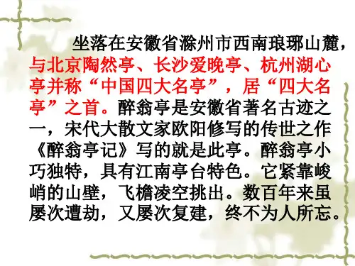 《醉翁亭记》ppt-公开课