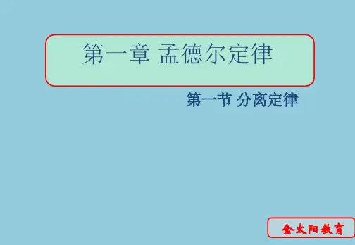 1.1分离定律课件浙科版必修二
