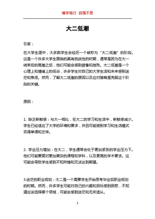 大二低潮_精品文档