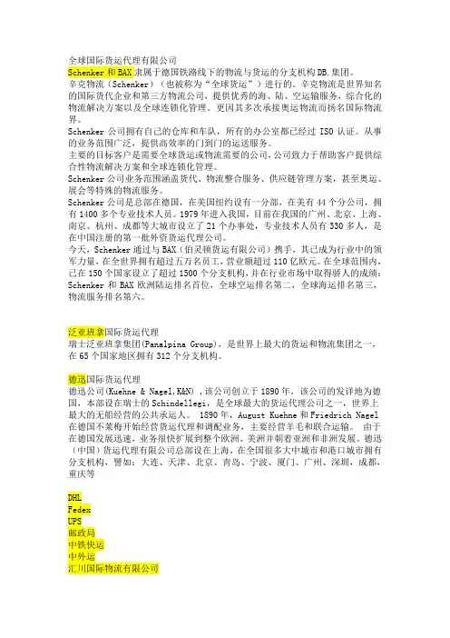 国际货运公司