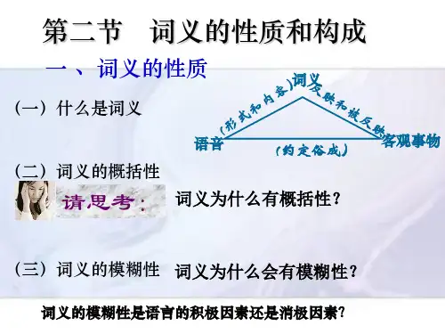 词义的性质和构成